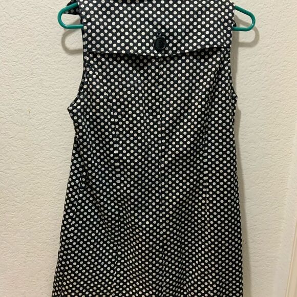Vertigo Paris - Vintage Black and White Pinafore Tie Front Mini Dress size M - Picture 4 of 10